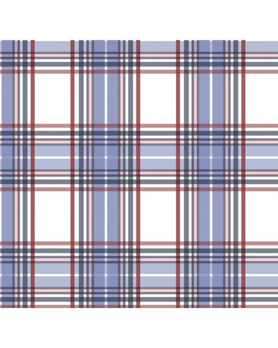 Tecido Fio Tinto Xadrez Porsche cor 15 (Azul com Vermelho)